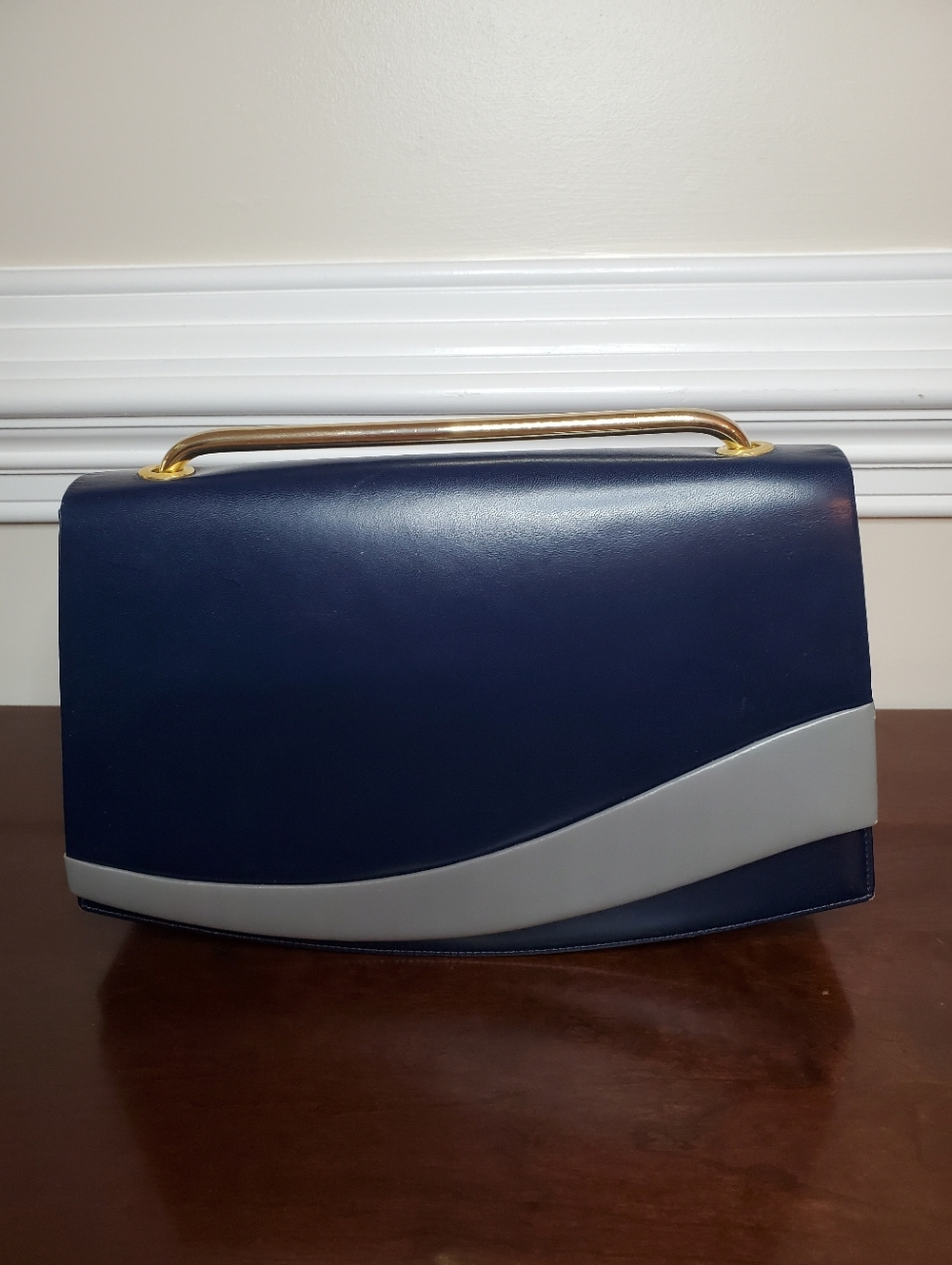 Mid Century Modern - Japanese - Structured - Leather - Handbag